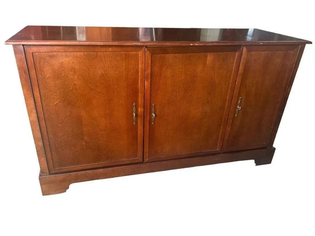Late 20th Century Cherry Wood 72" Georgian Credenza 'Made Expressly for the Ritz-Carlton Hotel' - Image 9