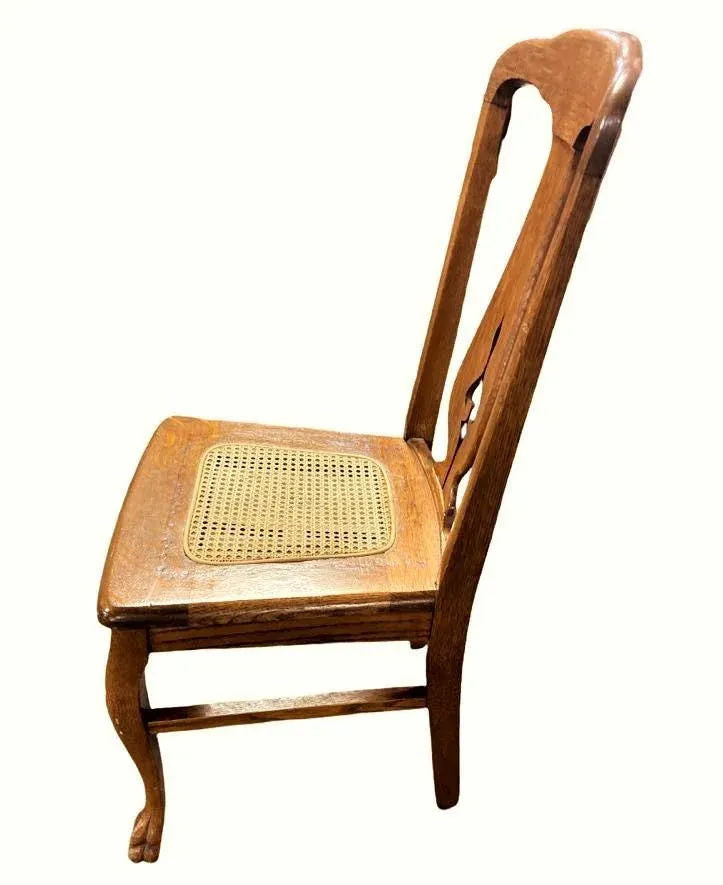 Early 20th Century Stomps Burkhardt Arts & Crafts Quarter Sawn Oak Dining Chairs - Set of 4 - Image 9