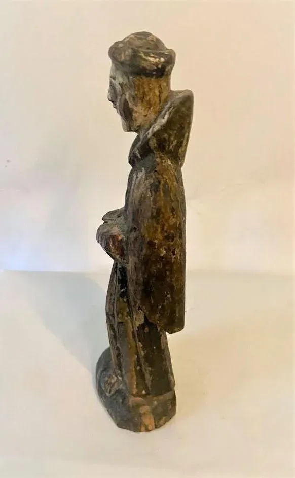 18th Century Antique Spanish Colonial Santo Image of Saint Dominic From Mexico - Image 9