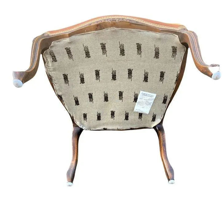 Pair of Vintage Chateau d'Ax Fauteuils With Otomi Hand Embroidery and Cognac Leather - Mid 20th Century - Image 9