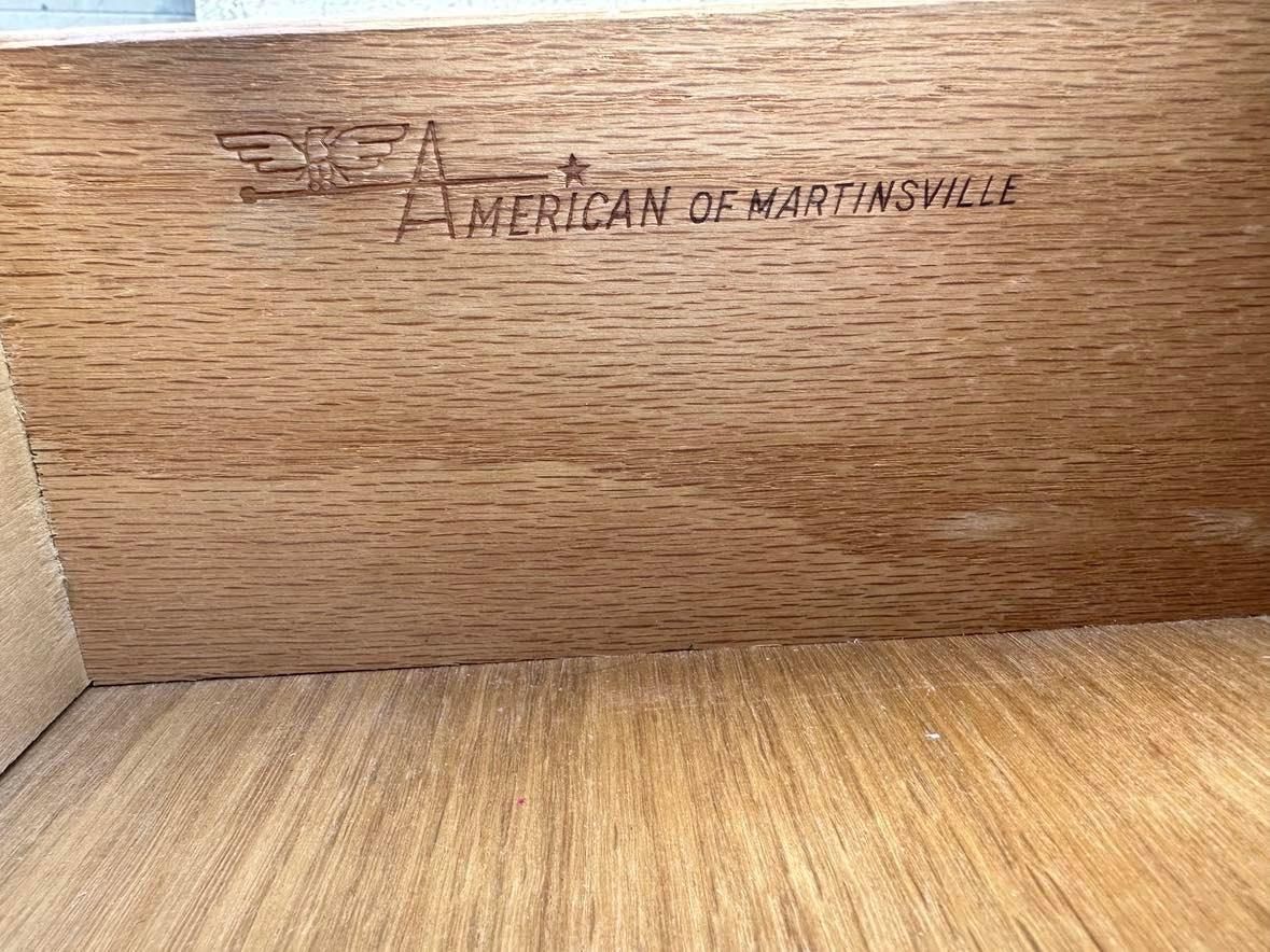 Pair of American of Martinsville Mid-Century Modern Walnut Chests of Drawers - Rare Find - Image 9