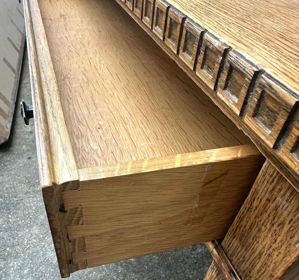 Vintage Romweber Viking Oak Desk - Circa 1960s - Image 9