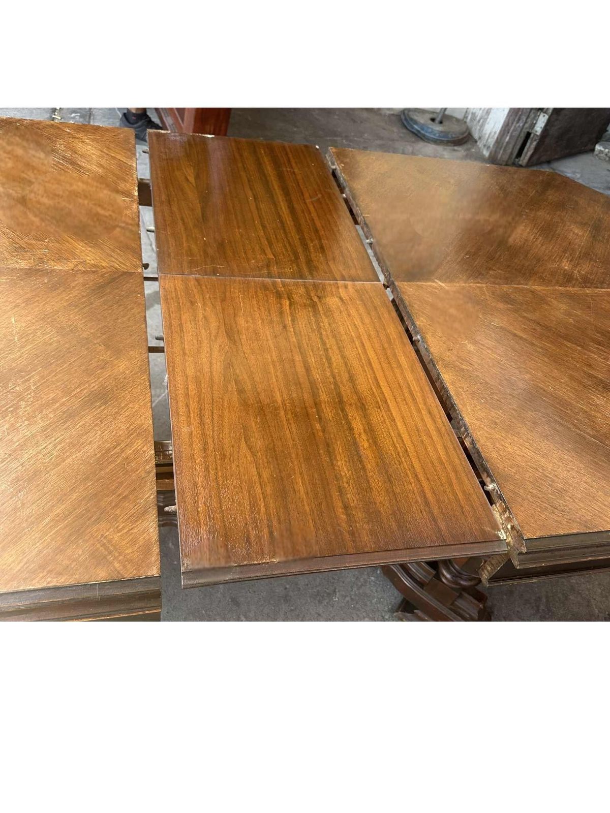 Antique Spanish Revival Walnut Dining Table - 1920s - Image 10