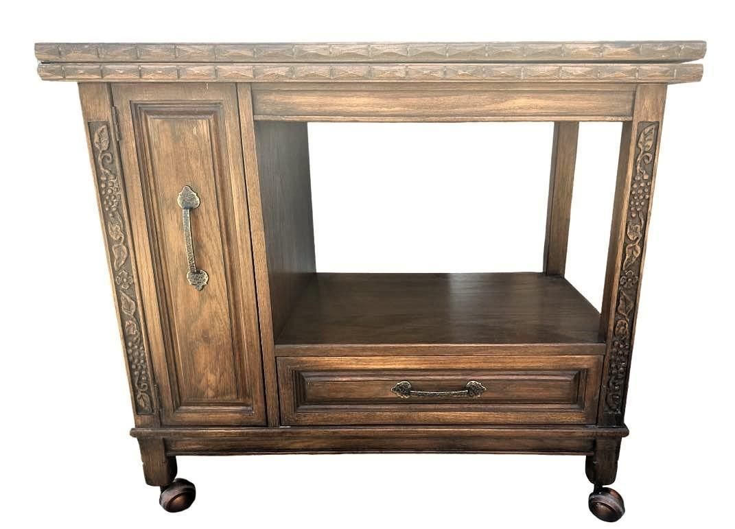 Romweber Viking Oak Dry Bar or Serving Cart - Vintage Mid 20th Century - Image 10