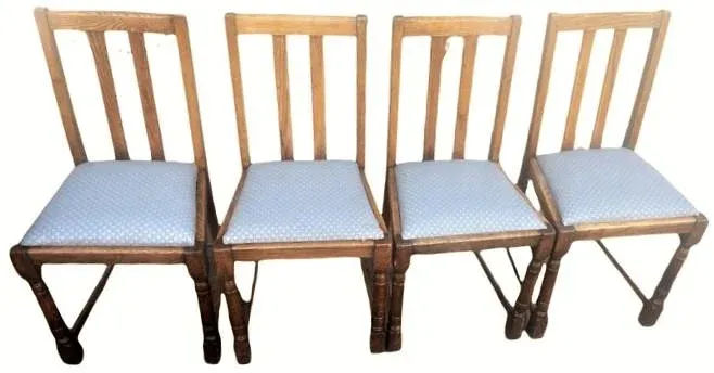 Scottish Arts & Crafts Quarter Sawn Oak Dining Chairs by F. H. Marshall - Set of 4 - Early 20th Century - Image 10