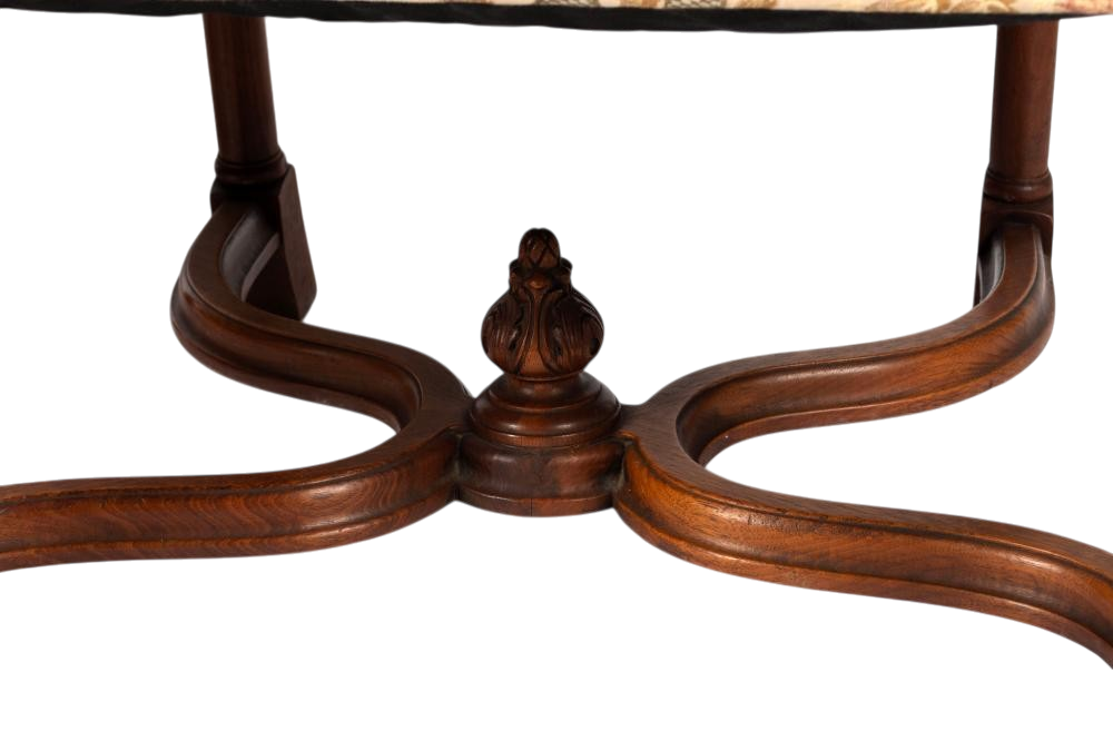 Set of Eight Antique 19th Century French Baroque Carved Walnut and Upholstery Dining Chairs - Image 10