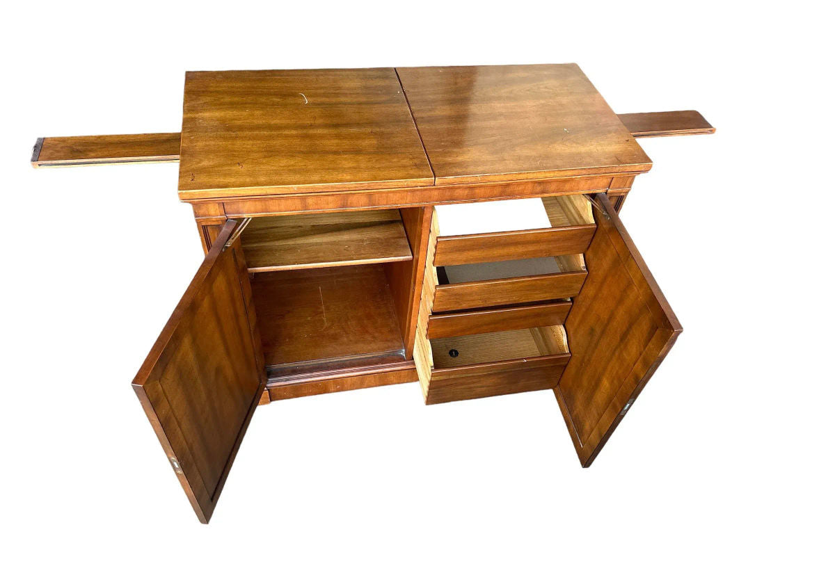 Kindel Grand Rapids 'Milano' Cherry Wood Rolling Buffet Server or Dry Bar - 1960s - Image 10