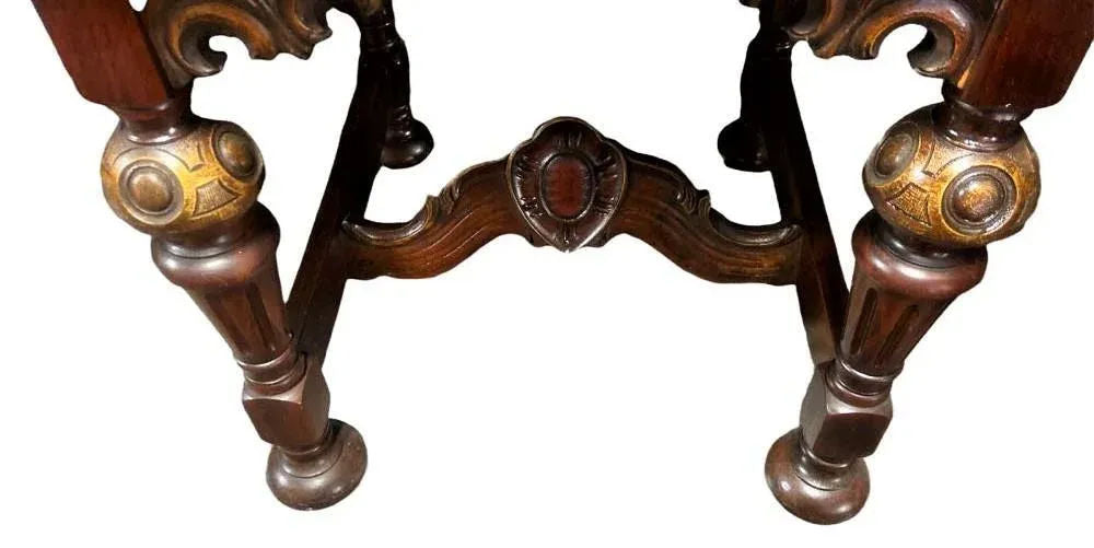 Al Capone's Chicago Era Antique Spanish Revival Walnut and Burlwood 78" Sideboard - 1920s - Image 10