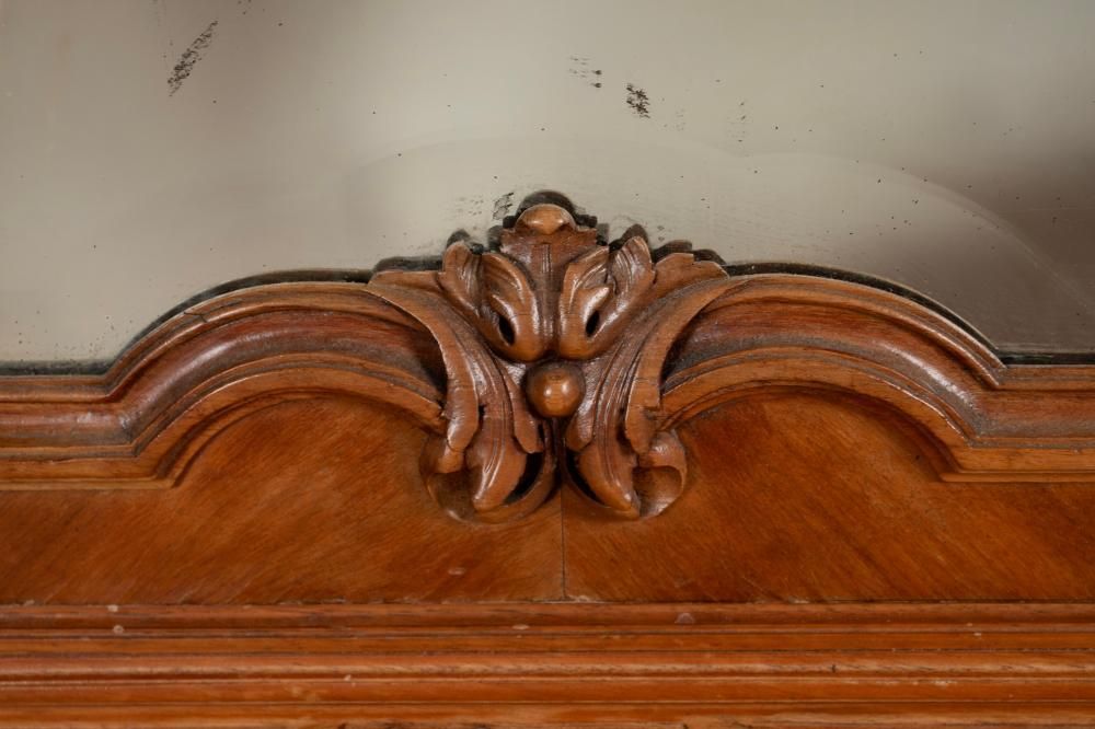 Monumental 19th Century French Fruitwood Louis XV Mirrored Armoire - 105" Tall X 60" Wide - Image 10