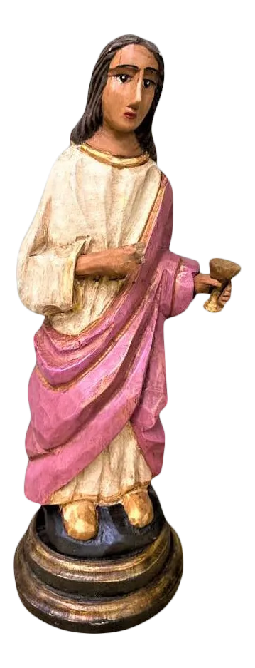 Large Mexican Santo Image of Santa Barbara by Jorge Morales Europa - Early 21st Century - Image 10