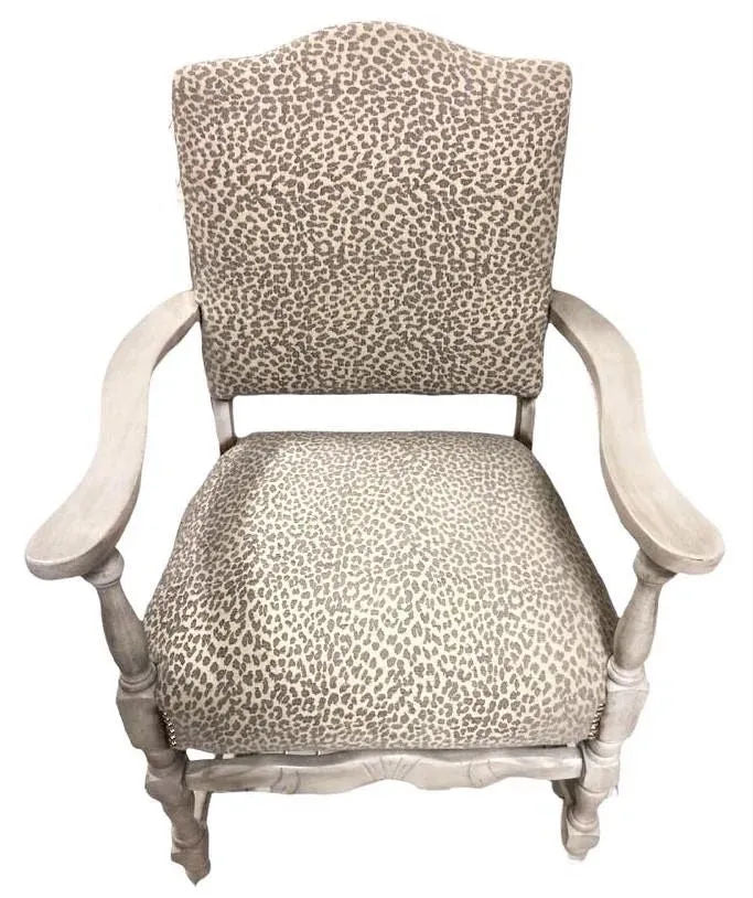 Early 20th Century Spanish Revival Armchair With Textured Kravet Upholstery - Image 10