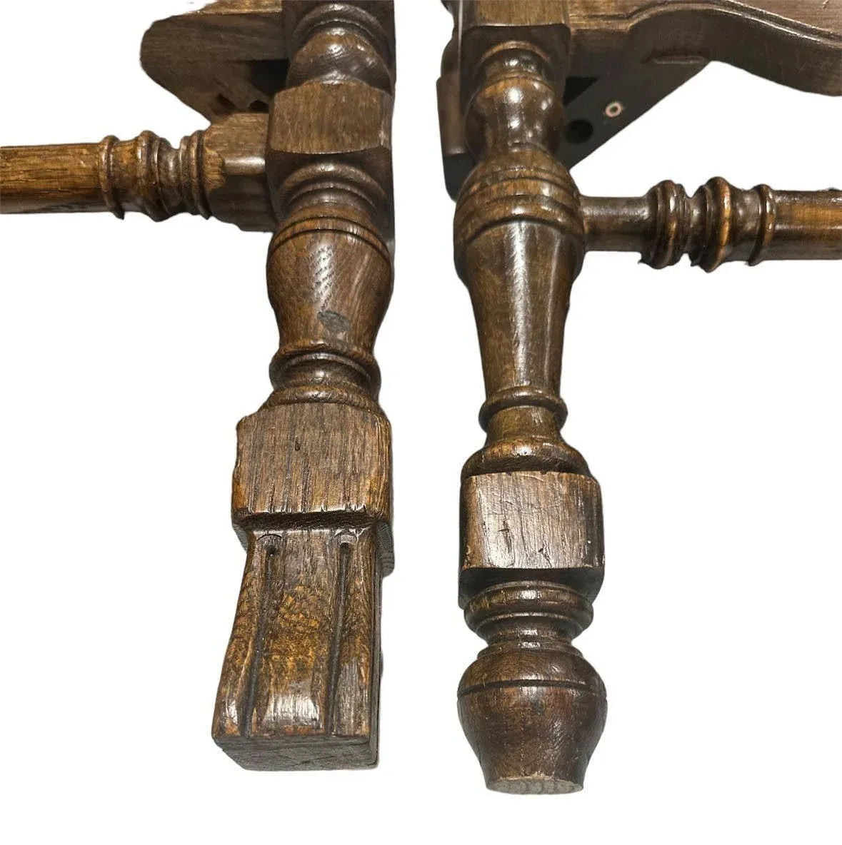 Ethan Allen Vintage Royal Charter Oak Chairs With Chiapas Embroidery, Leather, and Fabric Upholstery - Set of 6 - Image 11