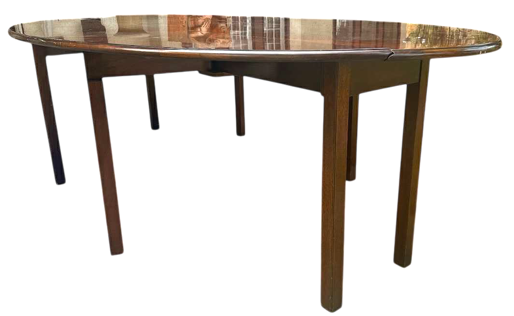 1990s Kindel Grand Rapids 'Irish Georgian Society' Collection Mahogany 8' Drop Leaf Wake Table or Dining Table - Image 11