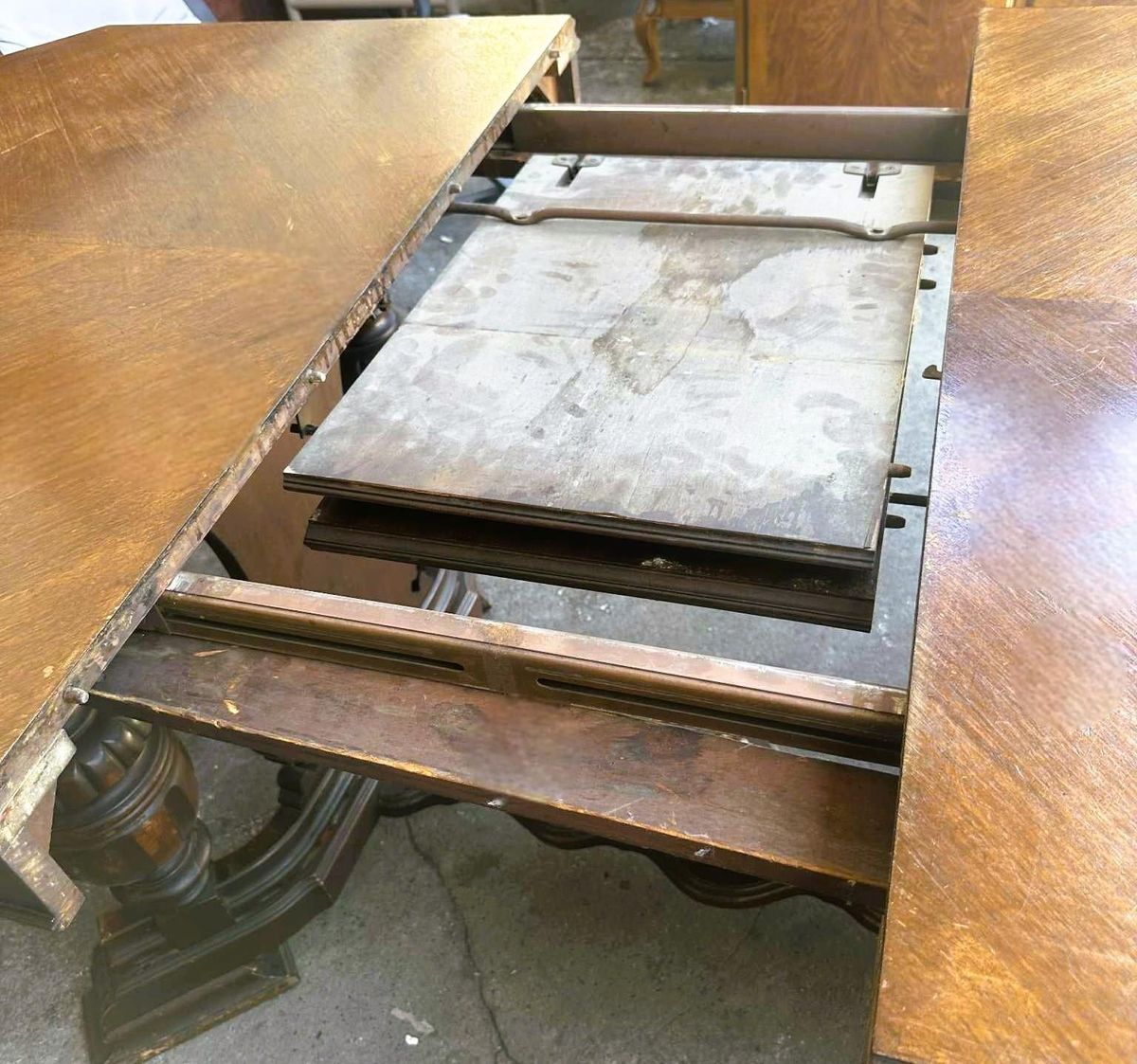 Antique Spanish Revival Walnut Dining Table - 1920s - Image 11