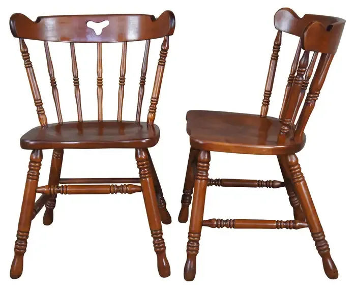 Swiss-American Tell City Pub Chairs in Hard Rock Maple - Set of 6 - Two Sets Available - Image 11