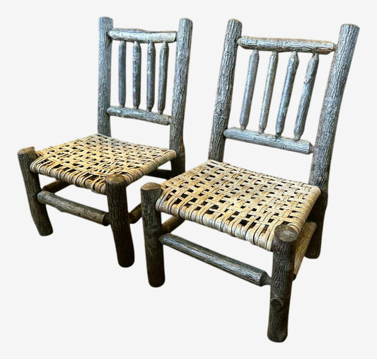 Vintage Old Hickory Attributed Children's Chairs - A Pair - Image 1
