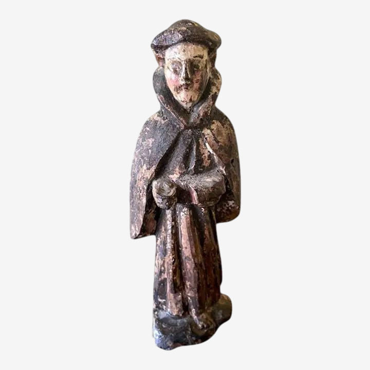 18th Century Antique Spanish Colonial Santo Image of Saint Dominic From Mexico - Image 1