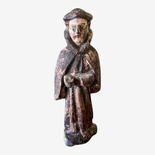 18th Century Antique Spanish Colonial Santo Image of Saint Dominic From Mexico - Image 1