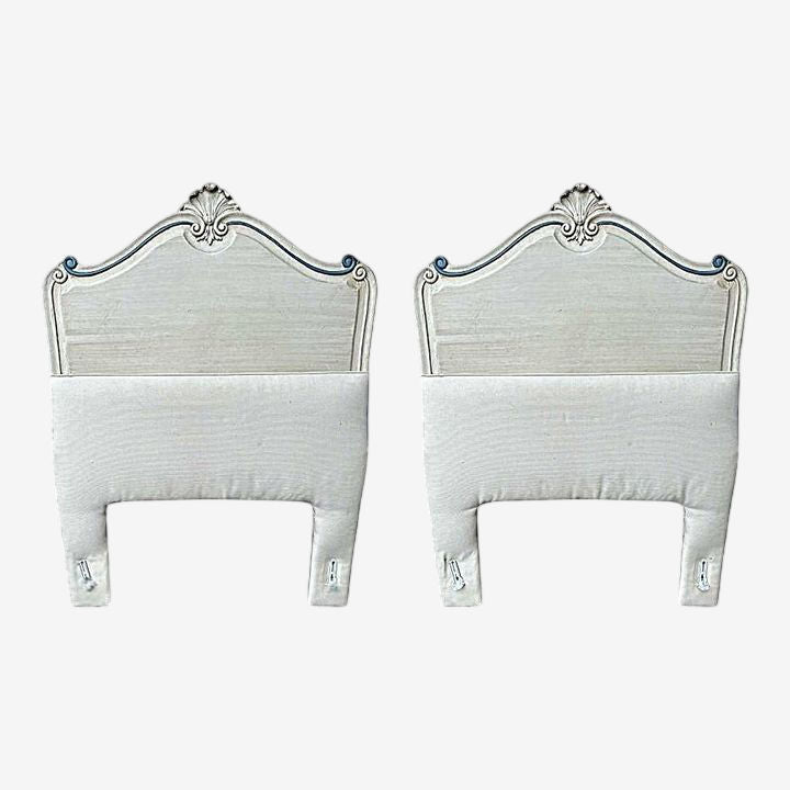 French Twin Padded Headboards - A Pair - Vintage Mid 20th Century - Image 1