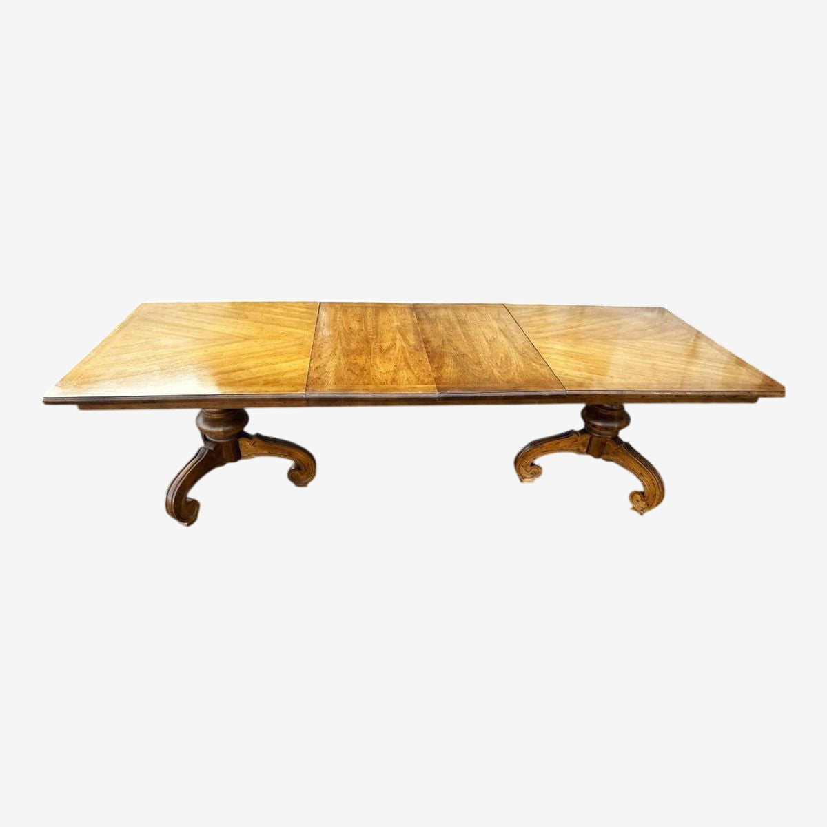 Drexel 'Velero' Spanish Style Pecan Wood 104" Refectory Table From the 1960s - Image 1