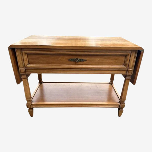 Thomasville Neoclassical Walnut Dropleaf Server - Vintage Mid 20th Century - Image 1
