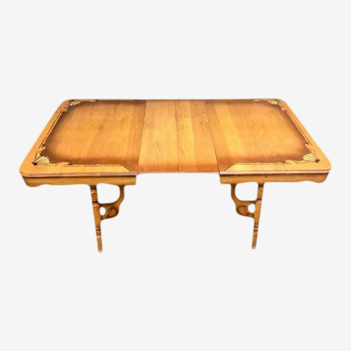 Vintage Rancho Monterey Style Solid Oak Dining Table - Circa 1930s - Image 1