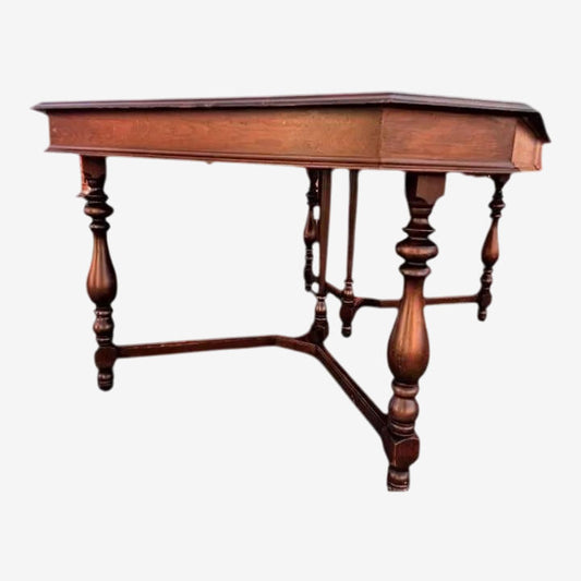 Early 20th Century Antique Walnut Spanish Revival Dining Table - Image 1