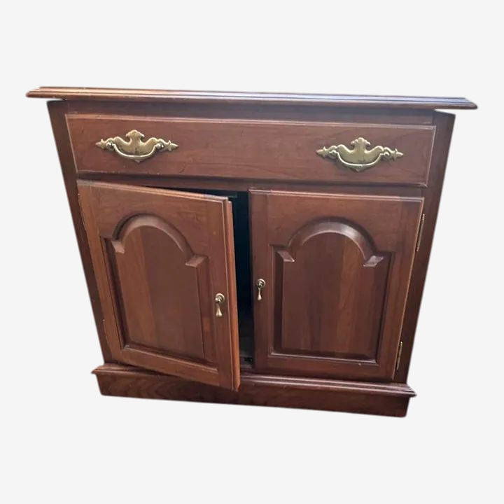 Ethan Allen Cherry Wood Nightstand or Side Table - Vintage Late 20th Century - Image 1