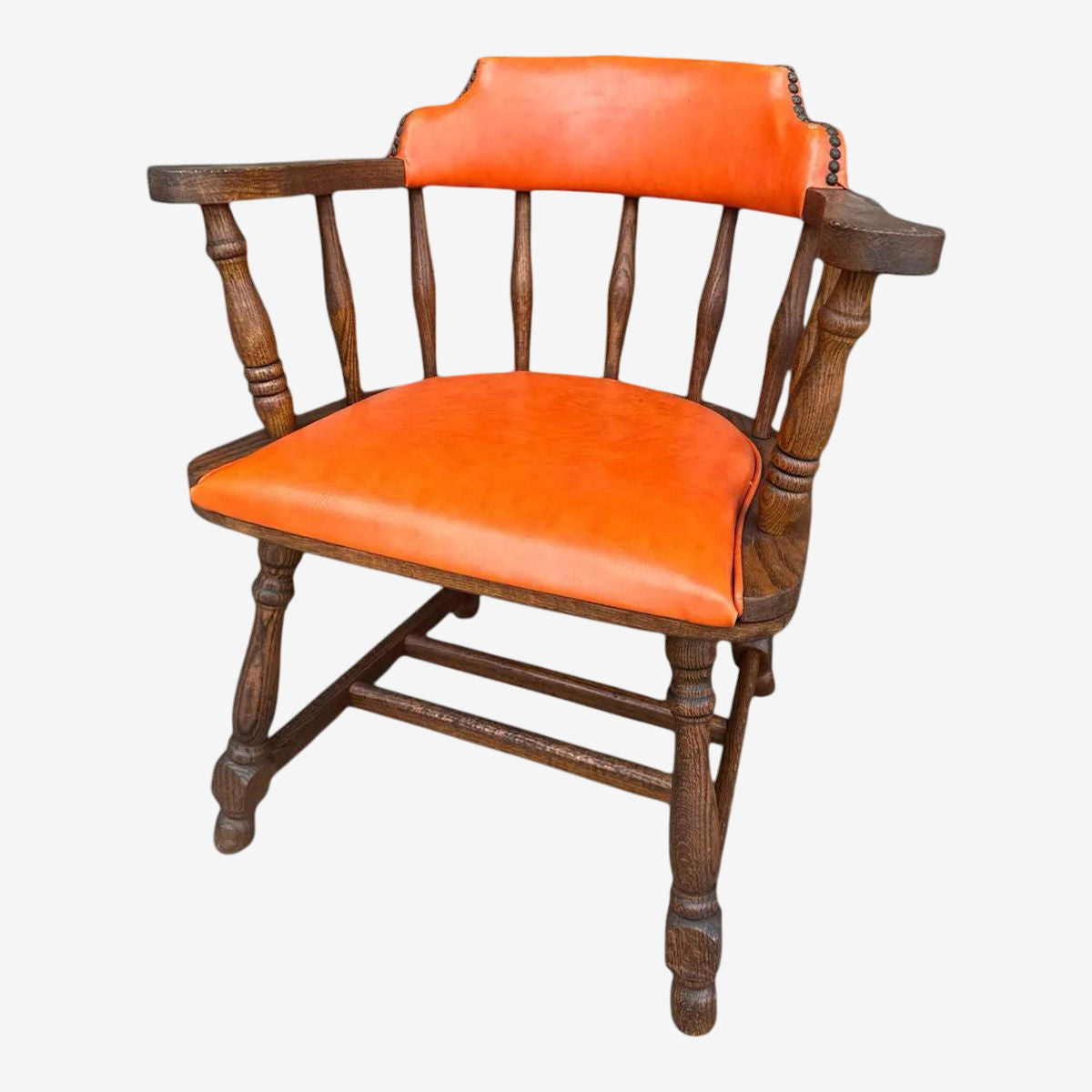 Buckstaff of Oshkosh Mid 20th Century Oak Pub Chairs - 11 Available - Image 1